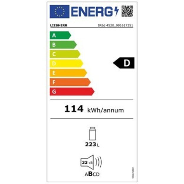 Įmontuojamas šaldytuvas Liebherr IRBD 4520 Plus BioFresh