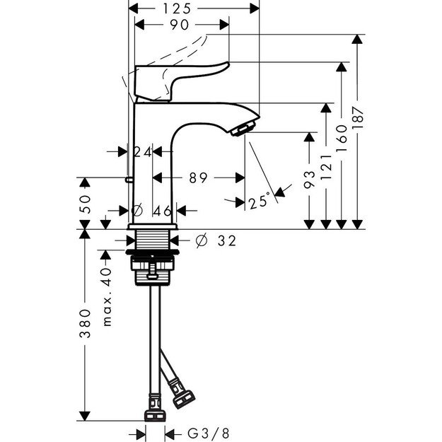 Maišytuvas Hansgrohe Metris 100 31088000