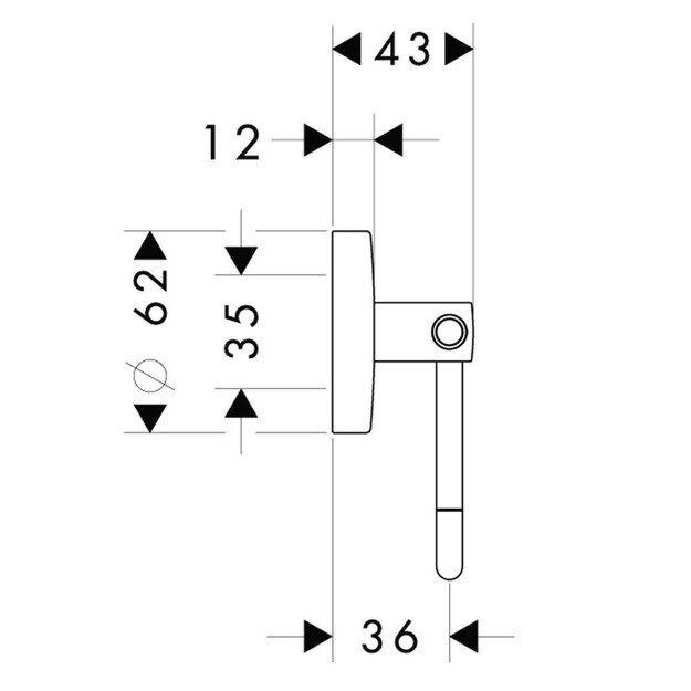 Tualetinio popieriaus laikiklis Hansgrohe Logis 40526000