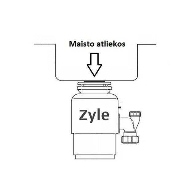 Maisto atliekų smulkintuvas Zyle ZY005WD