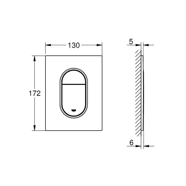 Vandens nuleidimo plokštė Grohe ARENA COSMOPOLITAN S 37624000