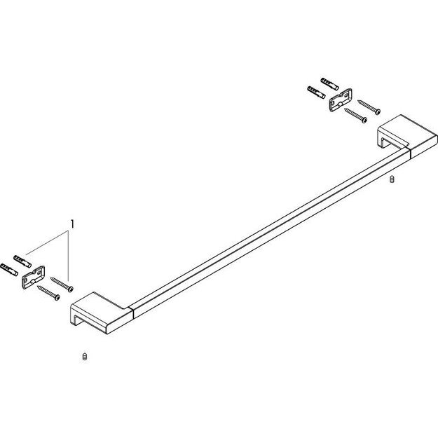 Vonios rankšluosčių kabykla Hansgrohe AddStoris 41747670, juoda matinė