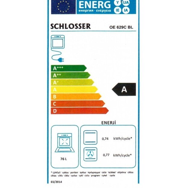 Įmontuojama orkaitė Schlosser OE629CBL