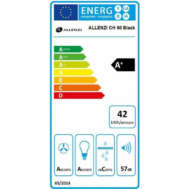 Įmontuojamas gartraukis Allenzi CH 60 Black (A energijos klasė)