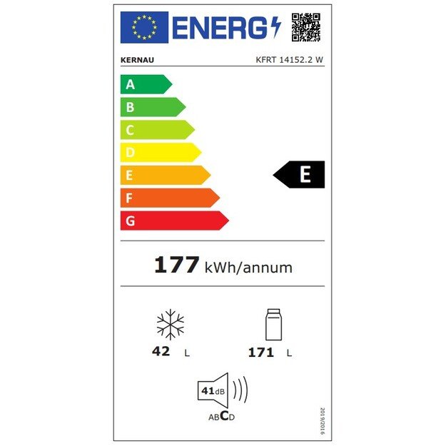 Šaldytuvas Kernau KFRT 14152.2 W