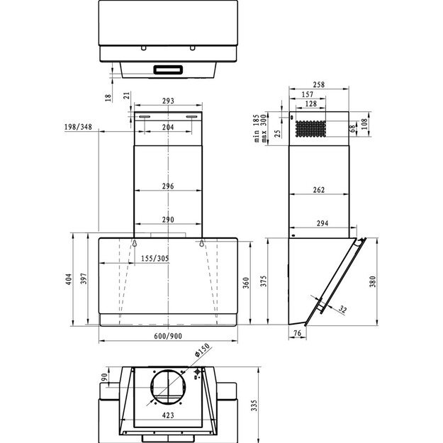 Gartraukis Gorenje WHI649EXGW Chimney