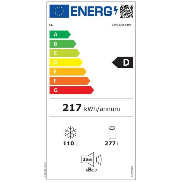 Šaldytuvas LG GBV3200DPY