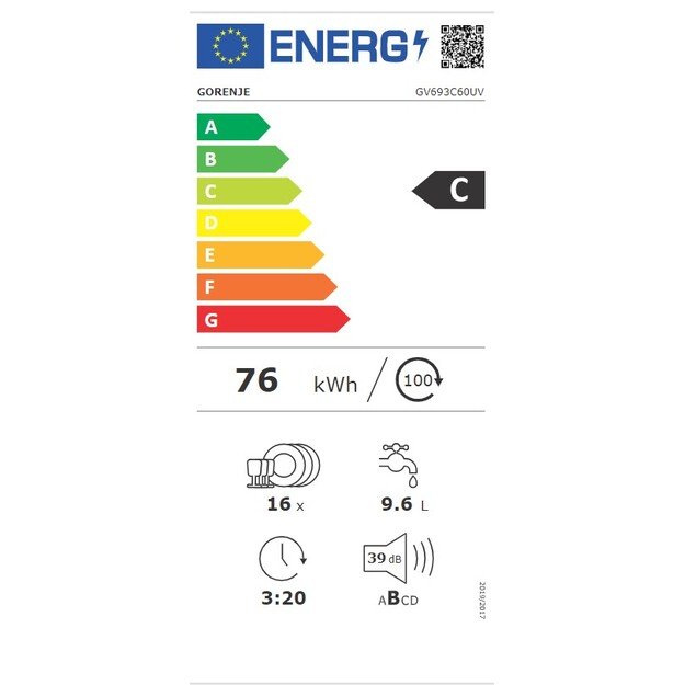 Įmontuojama indaplovė Gorenje GV693C60UV