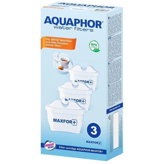 Pakaitinė vandens filtro kasetė Aquaphor MAXFOR+ 3 vnt.