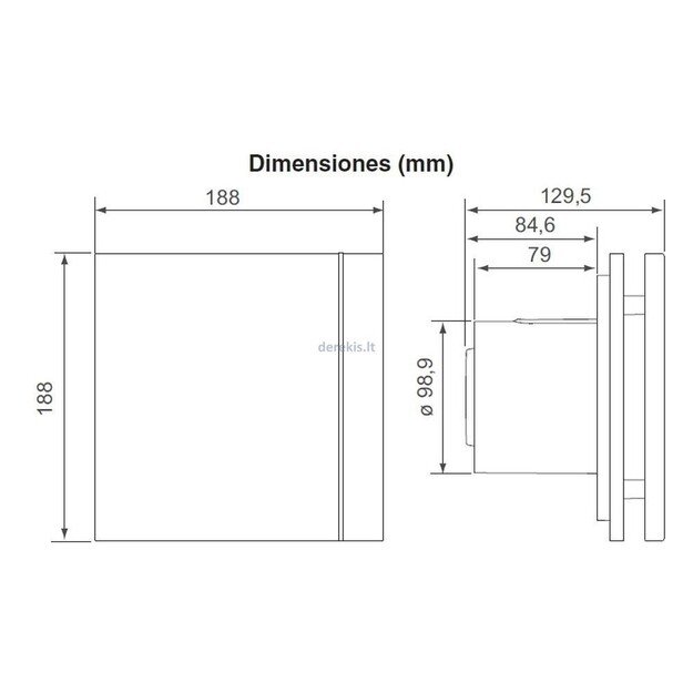 Ventiliatorius SOLER&PALAU SILENT-100 CZ DESIGN 5210601800