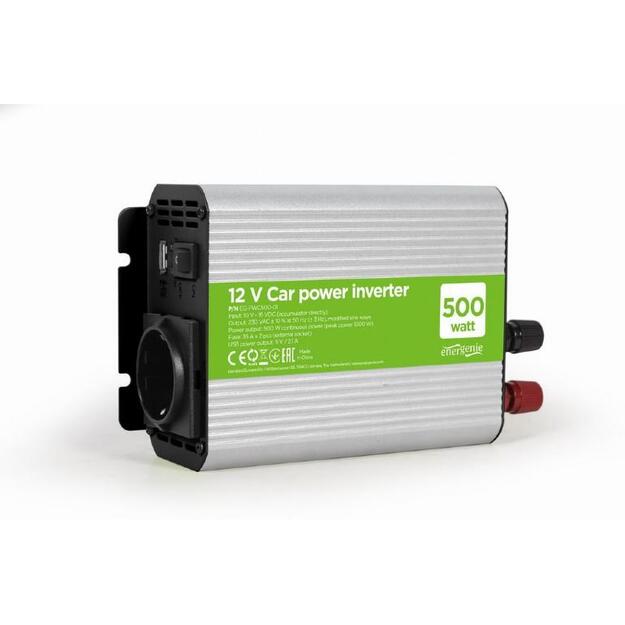 POWER INVERTER CAR 12V 500W/EG-PWC500-01 GEMBIRD