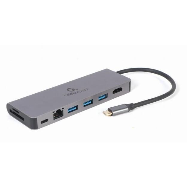 I/O ADAPTER USB-C TO HDMI/USB3/5IN1 A-CM-COMBO5-05 GEMBIRD