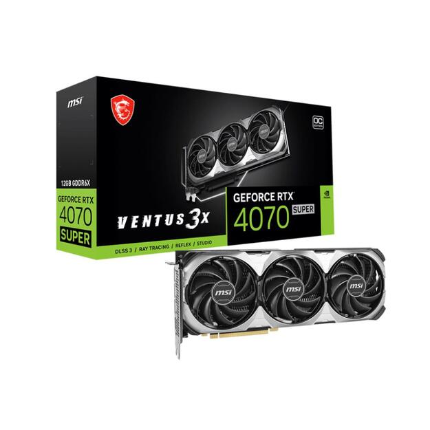 Graphics Card|MSI|NVIDIA GeForce RTX 4070 SUPER|12 GB|GDDR6X|192 bit|PCIE 4.0 16x|Triple slot Fansink|1xHDMI|3xDisplayPort|RTX4070SUPER12GVEN3XOC