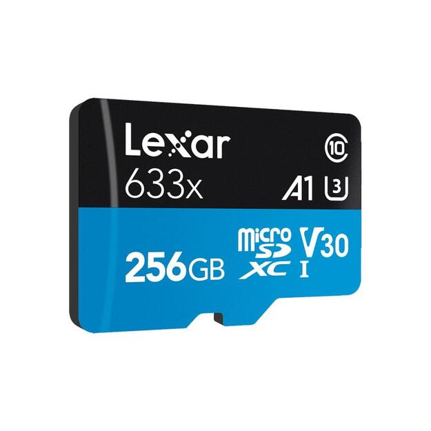 MEMORY MICRO SDXC 256GB UHS-I/W/ADAPTER LSDMI256BB633A LEXAR