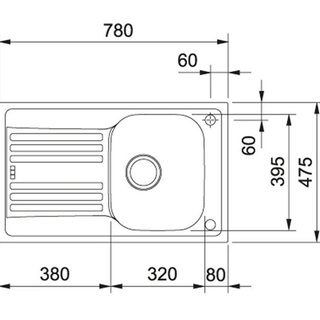 Plautuvė Franke 101.0072.488 + ventilis 112.0006.251