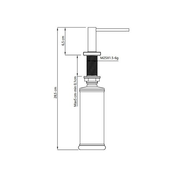 Dozatorius Quadron JUDY MFT004-PVDG, aukso