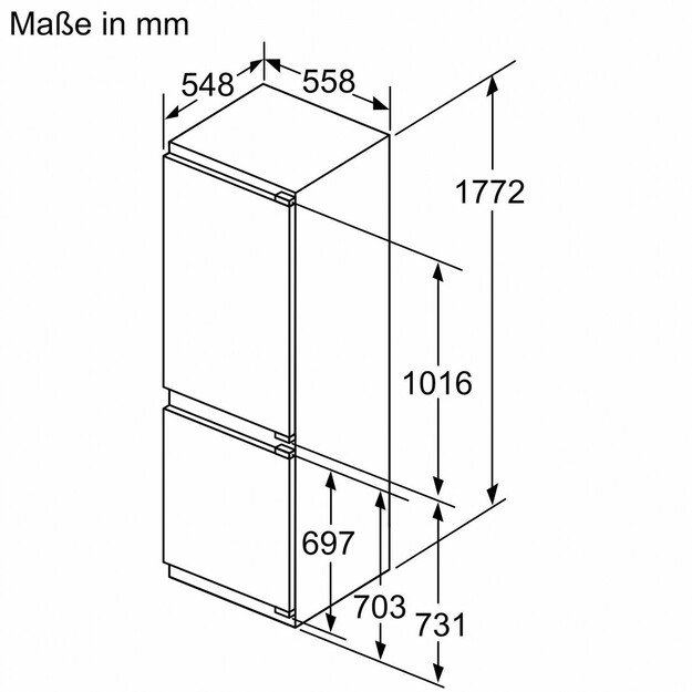 Įmontuojamas šaldytuvas Bosch KIN86ADD0