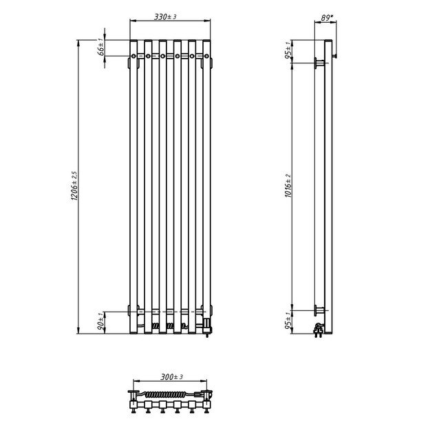 Elektrinis rankšluosčių džiovintuvas Navin Levante 3301200 Sensor, 12-857153-3312 (laidas kairėje)