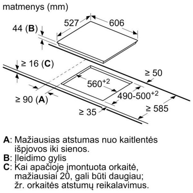 Įmontuojama elektrinė kaitlentė Bosch PKF675FP2E