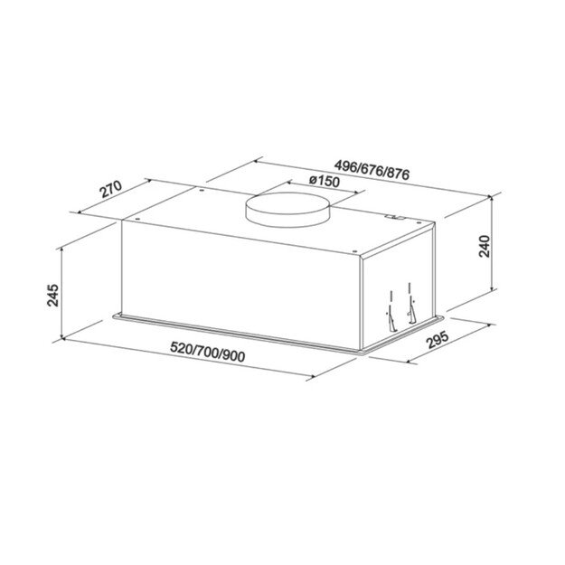 Įmontuojamas Gartraukis Vlano BREEZE 52, baltas 2
