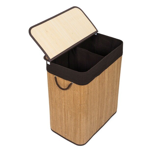 Skalbinių dėžė su pertvara G21 63555164, 105l, bambukinė 6