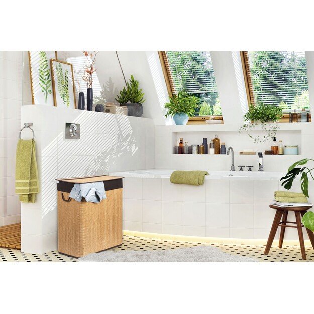 Skalbinių dėžė su pertvara G21 63555164, 105l, bambukinė 7