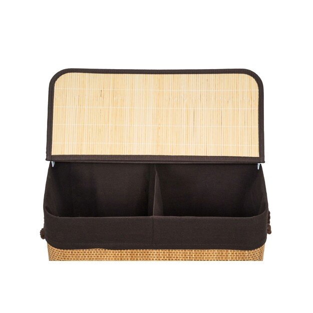 Skalbinių dėžė su pertvara G21 63555164, 105l, bambukinė 4