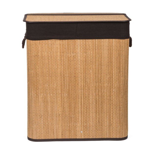 Skalbinių dėžė su pertvara G21 63555164, 105l, bambukinė 5