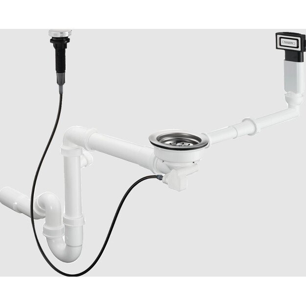 Sifonas su dugno vožtuvu ir persipildymo rinkiniu D16-11 Hansgrohe 43937000 2