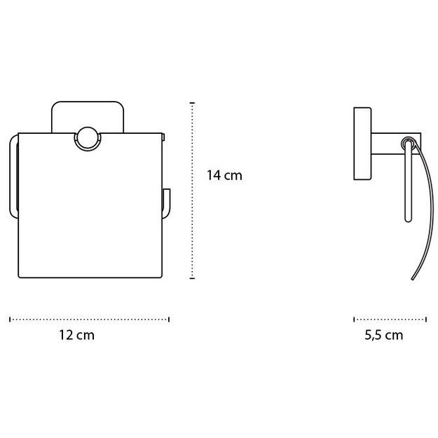 Tualetinio popieriaus laikiklis Kapitan QUATTRO 44 03 66, baltas matinis 1
