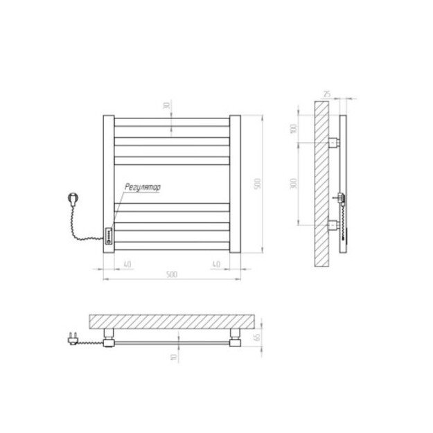 Rankšluosčių džiovintuvas Kosser Gerda 500x500/6 EL su laikmačiu juodas 1