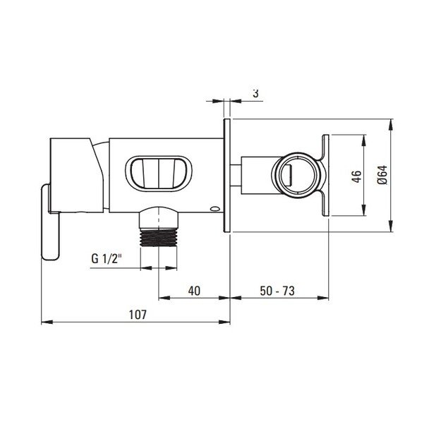 Bidė dušelio komplektas Deante Silia Bidė dušelio komplektas Deante Silia BQS_F34M, plieno 3