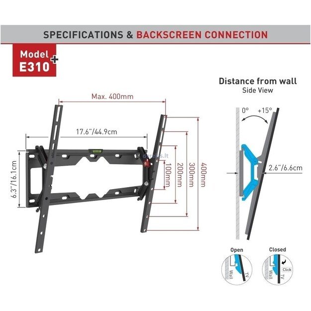 Laikiklis BARKAN CM310+.B 29&34-65&34 1