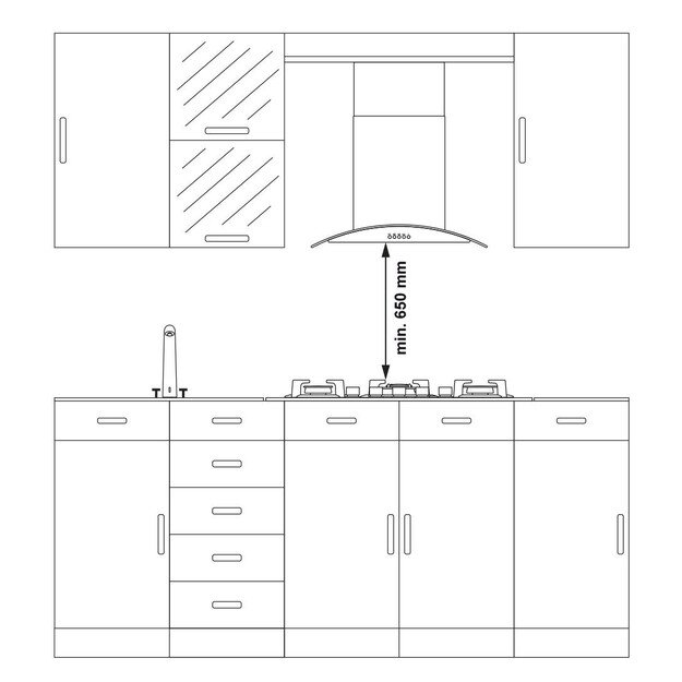 Dujinė kaitlentė domino Guzzanti GZ 8202 2