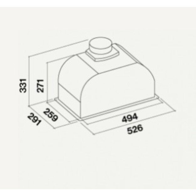 Gartraukis FALMEC INCASSO MURANO 50 juodas / Incasso 115.402 1