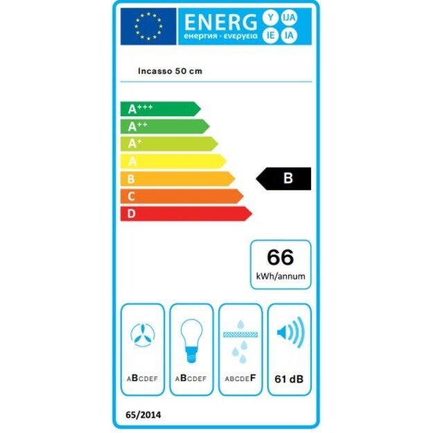 Gartraukis FALMEC INCASSO MURANO 50 juodas / Incasso 115.402 2