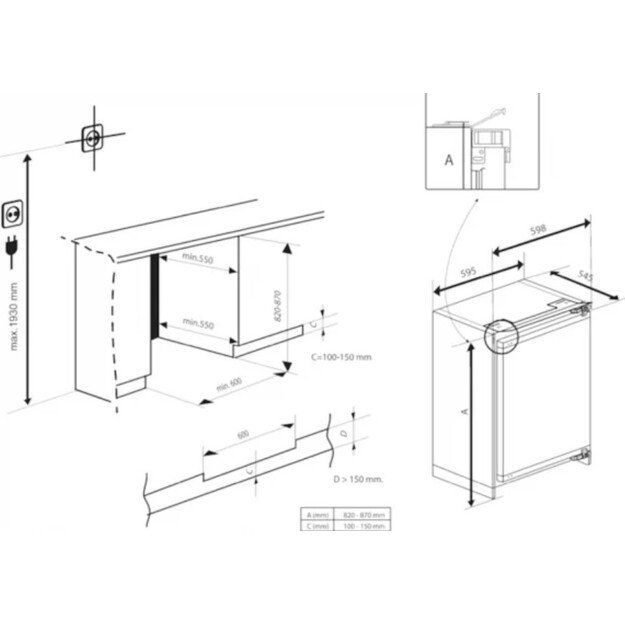Įmontuojamas šaldytuvas Beko BU1104N 3