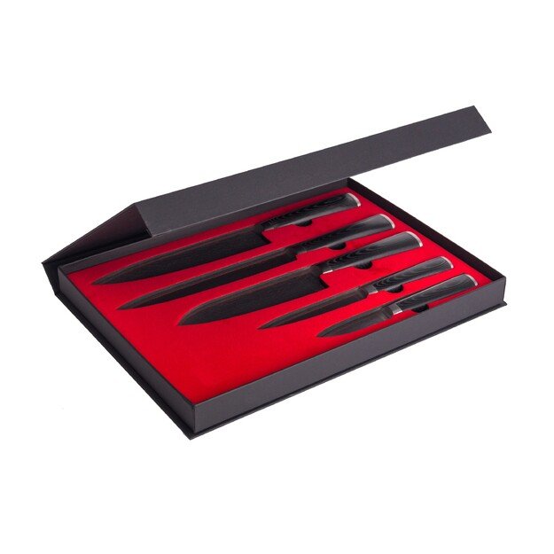 Peilių rinkinys G21 Damascus Premium 6002299 5 vnt. + galąstuvas 6