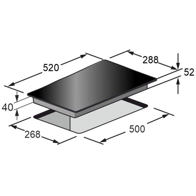 Įmontuojama kaitlentė Kaiser KCT 3721 FW 1