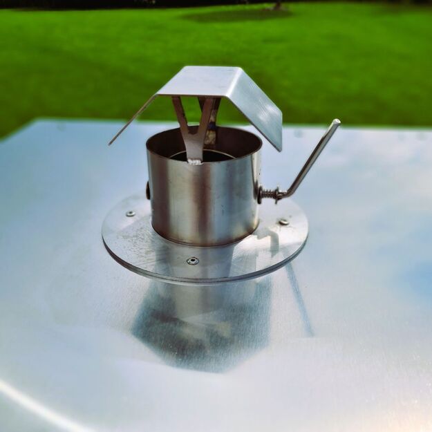 Rūkykla su ratukais ROYAL GRILL 200L INOX nerūd. plieno+DOVANOS 4