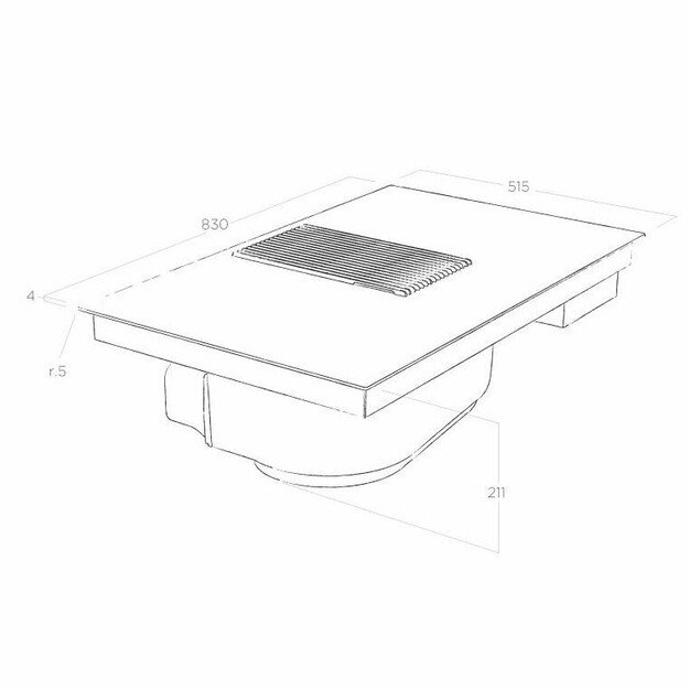Indukcinė kaitlentė su integruotu gartraukiu Elica NIKOLATESLA Prime S BL/A/83 5