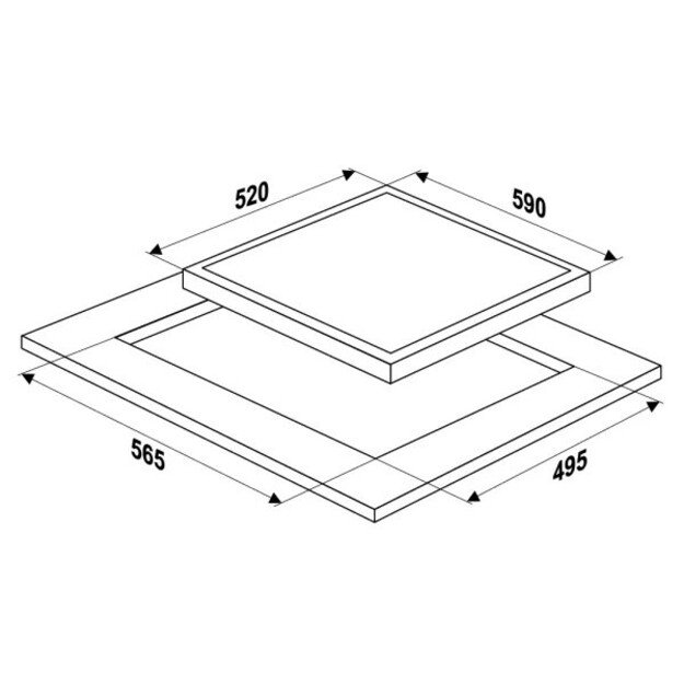 Įmontuojama indukcinė kaitlentė MPM MPM-60-IM-13/N 2