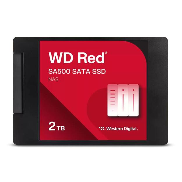 SSD|WESTERN DIGITAL|Red SA500|2TB|SATA 3.0|Write speed 520 MBytes/sec|Read speed 560 MBytes/sec|2,5 |TBW 500 TB|MTBF 1750000 hours|WDS200T2R0A