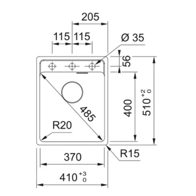 Plautuvė Franke MRG 610-37 Oyster 114.0658.257 1