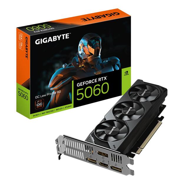 Graphics Card|GIGABYTE|NVIDIA GeForce RTX 5060|8 GB|GDDR7|128 bit|PCIE 5.0 16x|GPU 2512 MHz|Triple slot Fansink|GV-N5060OC-8GL