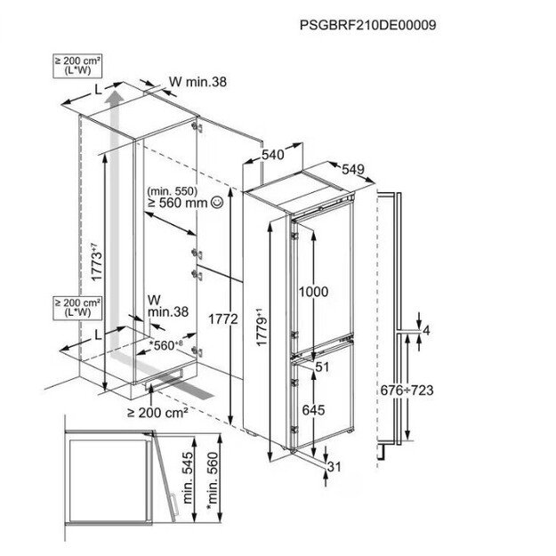 Įmontuojamas šaldytuvas AEG NSC8M181CC 3