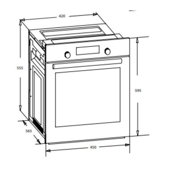 Įmontuojama orkaitė MPM MPM-45-BO-22/W 1