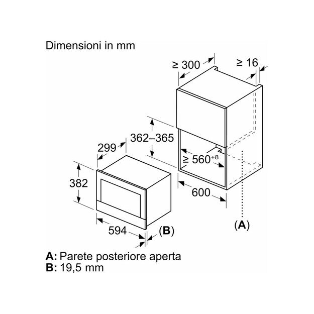 Įmontuojama mikrobangų krosnelė Siemens BF722L1W1 1