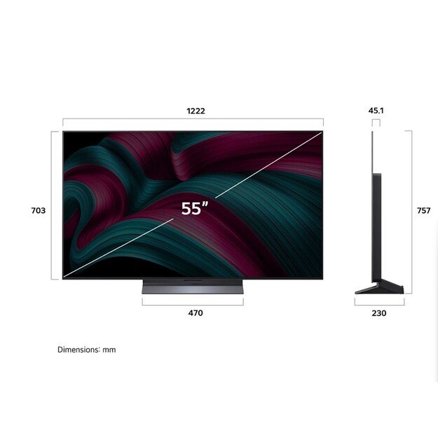 OLED televizorius LG evo AI C5 4K Smart, 55C51LA, OLED55C51LA 4