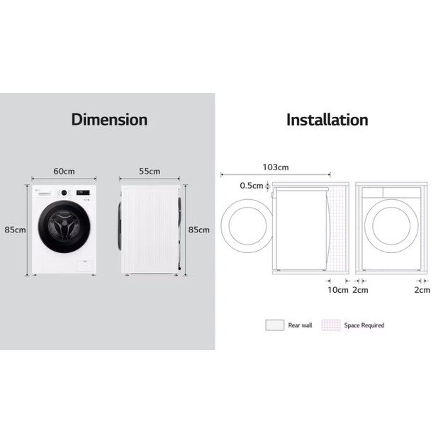 Skalbimo ma&scaron;ina LG F4X1009NWK, 9 kg 4